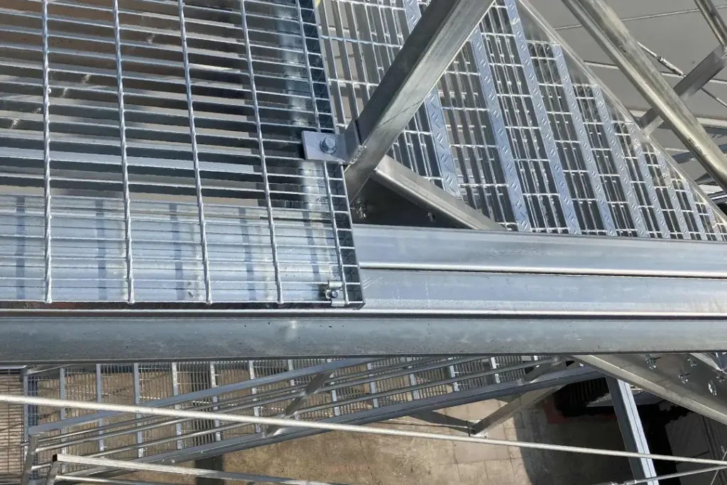 FCP Custom Stair Tower Project Project Image Showing Bar Grating